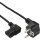 45er Bulk-Pack InLine® Netzkabel, Schutzkontakt gewinkelt auf Kaltgerätestecker C13 rechts abgewinkelt, 1m, schwarz