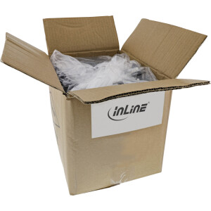 50er Bulk-Pack InLine® Patchkabel, S/FTP (PiMf), Cat.6, 250MHz, PVC, Kupfer, grau, 1,5m