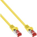 70pcs. pack Bulk-Pack InLine® Patch Cable S/FTP PiMF Cat.6 250MHz PVC copper yellow 1m