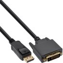 25er Bulk-Pack InLine® DisplayPort zu DVI Konverter Kabel, schwarz, 2m