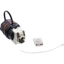 InLine® Patch cable socket RJ45 Cat.6A, waterproof...
