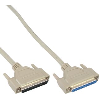 InLine Serial extension cable 37-pin, DB37 male to female 1:1 grey 3mInLine Serial extension cable 37-pin, DB37 male to female 1:1 grey 5m