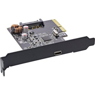 InLine® Schnittstellenkarte, PCIe x4, USB 3.2 Gen.2x2, 1x USB-C, inkl. Low-Profile Slotblech