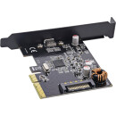 InLine® Interface card,USB 3.2 Gen.2x2, 1x USB Type-C, incl. low-profile slot bracket, PCIe x4