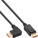 InLine® DisplayPort 1.4 Kabel, 8K4K, rechts gewinkelt, schwarz/gold, 2m