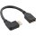 InLine® DisplayPort 1.4 Adapterkabel ST/BU, 8K4K, links gewinkelt, schwarz/gold, 0,15m