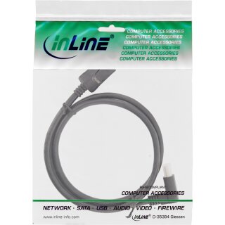 InLine® DisplayPort 1.4 Kabel, 8K4K, nach unten gewinkelt, schwarz/gold, 2m