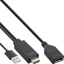 InLine® HDMI M to DisplayPort F Converter Cable, 4K,...