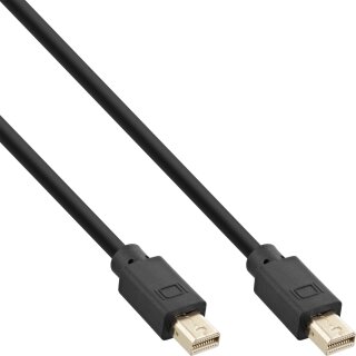 InLine® Mini DisplayPort 1.4 Kabel, Stecker / Stecker schwarz/gold, 3m