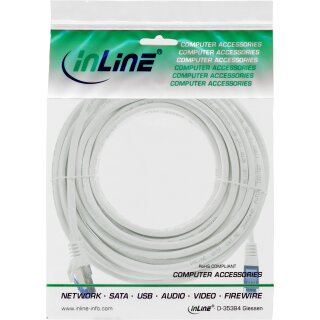 InLine® Patchkabel, Cat.6A, S/FTP, TPE flexibel, weiß, 5m