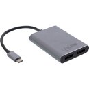 InLine® USB Dual Display Konverter, USB-C zu 2x...