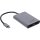 InLine® USB Dual Display Konverter, USB-C zu 2x DisplayPort Buchse (DP Alt Mode), 4K, schwarz, 0.1m