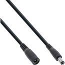 InLine® DC extension cable, DC plug male/female 5.5x2.1mm, 2m