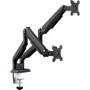 InLine® Desktop mount with lifter and USB 3.0, movable, for two Displays up to 81cm (32") max. 9kg