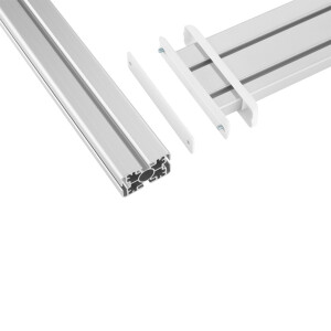 InLine® Slatwall Panel Aluminium, for table mounting, 1m