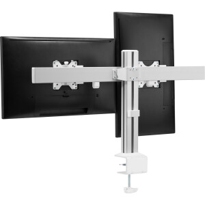 InLine® Aluminium monitor desk mount for 2 monitors up to 32", 8kg