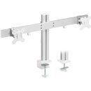 InLine® Aluminium monitor desk mount for 2 monitors up to 32", 8kg