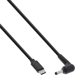 InLine® USB Type-C to BenQ/ASUS Notebook (round/small) charging cable, 2m