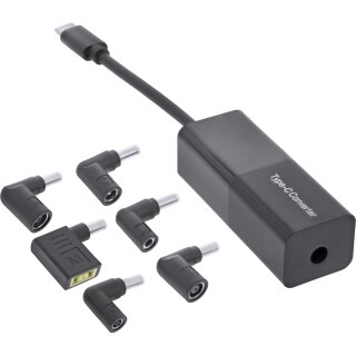 InLine® Notebook power supply unit for USB Type-C 7-in-1 charging set