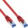 InLine® Patch Cable S/FTP PiMF Cat.6A halogen free 500MHz red 0.25m