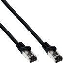 InLine® Patch Cable S/FTP PiMF Cat.8.1 halogen free 2000MHz black 0.25m