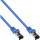 InLine® Patch Cable S/FTP PiMF Cat.8.1 halogen free 2000MHz blue 0,25m