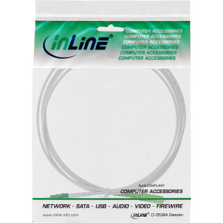 InLine LWL Simplex Kabel, FTTH, LC/APC 8 zu SC/APC 8, 9/125m, OS2, 1m