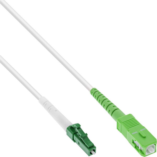 InLine® Fiber Optical Simplex Cable, FTTH, LC/APC 8° to SC/APC 8°, 9/125µm, OS2, 1m