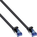 InLine® Flat patch cable, U/FTP, Cat.6A, TPE halogen free, black, 7,5m