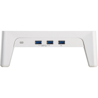 InLine® Monitor Podest+ mit 2x USB 3.2 Gen1 und QC3 Ladeports, 80mm, max. 15kg