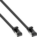 InLine® Flat patch cable, U/FTP, Cat.8.1, TPE halogen free, black, 0,5m