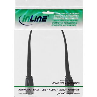 InLine® Patchkabel flach, U/FTP, Cat.8.1, TPE halogenfrei, schwarz, 0,25m