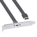 InLine® PCI slot bracket with USB-C socket, USB-C to USB 3.2 front panel Key-A internal, 0.3m