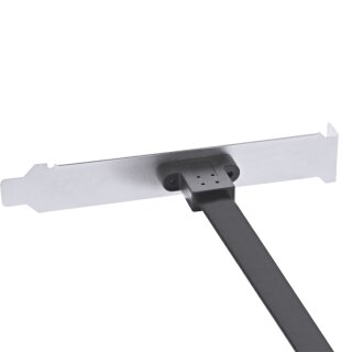 InLine PCI Slotblende mit USB-C Buchse, USB-C zu USB 3.2 Frontpanel Key-A intern, 0,5m