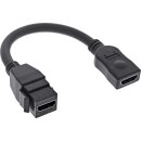 InLine® HDMI Keystone adapter cable 4K/60Hz, HDMI A female/female, black, 0.2m