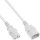 InLine® Power cable extension, C13 to C14, white, 1.5m
