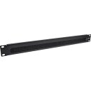 InLine® 19" cable entry plate with brush, 1U, RAL 9005 black