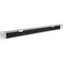 InLine® 19" cable entry plate with brush, 1U, RAL 7035 grey