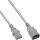 InLine® Power cable extension, C13 to C14, grey, 0.3m