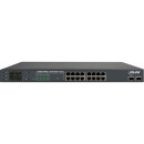 InLine® PoE++ Gigabit Network Switch 16 Port, 1Gb/s, 2x SFP, 48,26cm (19" 1U, brackets incl.), Metal, fan control, w/display, password protection, 300