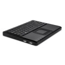 Perixx PERIBOARD-510 H PLUS DE, Mini USB-Tastatur, Touchpad, Hub, schwarz