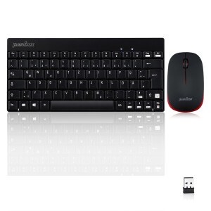Perixx PERIDUO-712 DE B, Mini Tastatur und Maus Set,...