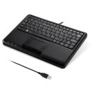 Keyboard, Perixx PERIBOARD-510 H PLUS, USB, Wired Touchpad, spanish layout