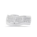 Perixx Periboard-612W DE, wireless ergonomic split keyboard, white
