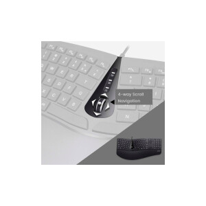 Perixx PERIDUO-505B, DE, wired USB ergonomic split...
