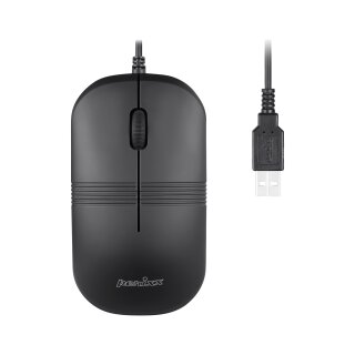 Perixx PERIMICE-503 B, waterproof mouse, USB wired, black