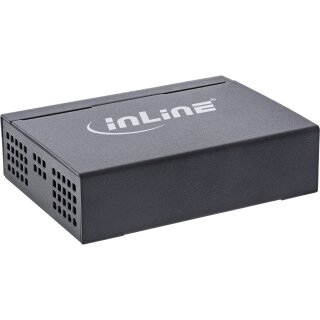 InLine Gigabit Network Switch 5-port, 1Gb/s, Desktop, metal case, fanless