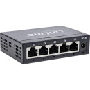 InLine® Gigabit Netzwerk Switch 5-Port, 1Gb/s, Desktop, Metallgehäuse, lüfterlos