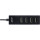 InLine® USB 2.0 4-Port Hub, Type-A male to 4x Type-A female, black, 30cm, slim design