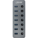 InLine® USB 3.2 Gen.1 hub, 7-port, with switch,...